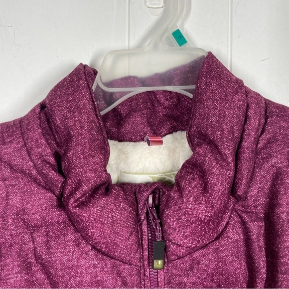 Green Tea Purple Sparkle Faux Fur Lined Puffer Plus Size Vest XXL - Picture 5 of 7